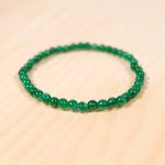 Bracelet en jade africain, perle en 4 mm