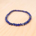 Bracelet en lapis-lazuli, 4 mm