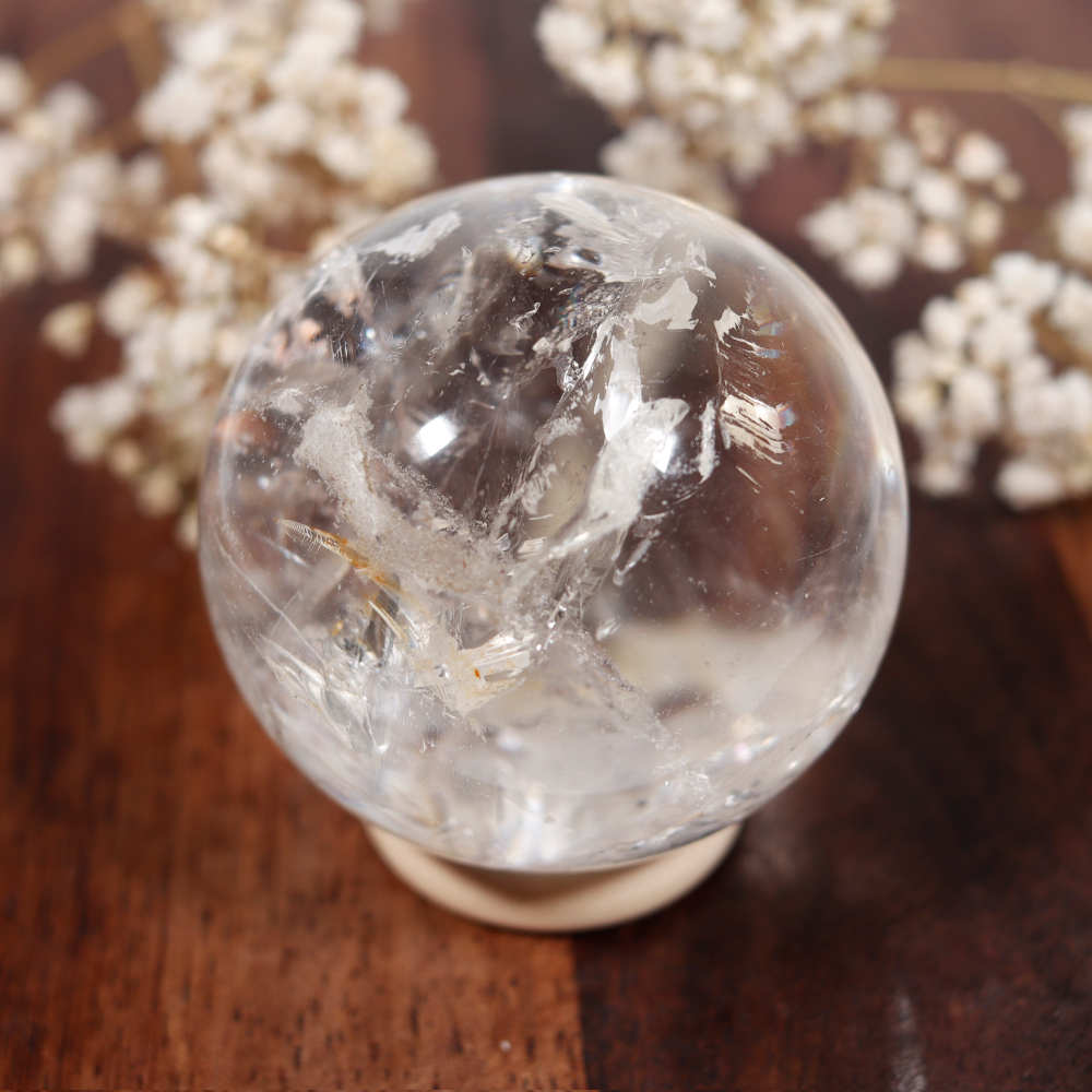 Sphère en cristal de roche, modèle 1
