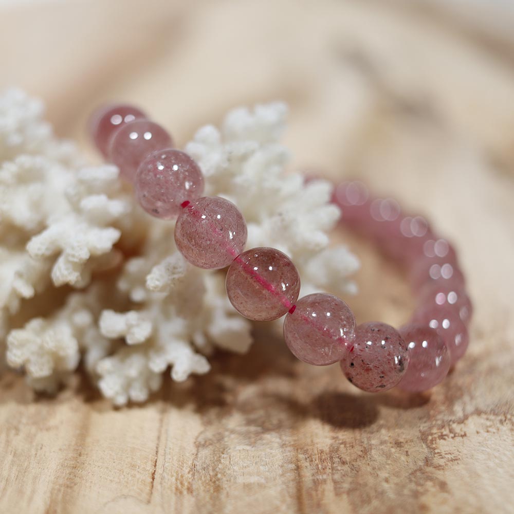 Bracelet en quartz fraise